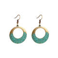 E1911-14 Turquoise Ethnic Style Earrings Temperament Simple Vintage Earrings