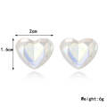 E2209-6 Symphony Sliced Heart Stud Earrings Jewelry