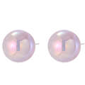 E2209-11 Purple Symphony Round Beads Stud Earrings Jewelry