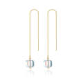 E2210-4 Crystal Long Ear Wire Women Simple Earrings