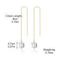 E2210-4 Crystal Long Ear Wire Women Simple Earrings