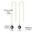 E2210-5 Eyes Long Ear Wire Women Simple Earrings