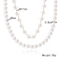 N2209-12 Double-layer Pearl Chain Ladies Temperament Necklace Collarbone Chain