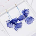 Long Exaggerated Fabric Art Handmade Petal Earrings, Color: E1908-21 Blue