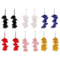Long Exaggerated Fabric Art Handmade Petal Earrings, Color: E1908-32 White