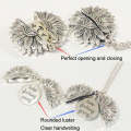 N2003-23 Ancient Silver Necklace Alloy Sunflowers Shape Can Open Double Side Engraving Accessorie...