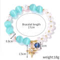 S2204-2 Blue Opal Crystal Beaded Bracelet Ladies Natural Crystal Bracelet