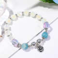 S2203-2 Blue+Rose Crystal Beaded Bracelet Ladies Natural Crystal Bracelet