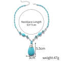3pcs/set Necklace + Bracelet + Earrings Natural Turquoise Accessories Ladies Jewelry