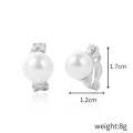 0401 Short Silver Baroque Earrings Pearl Ear Clip Women Without Ear Piercing
