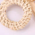 E2002-5 Knock Pattern Circle Bamboo Vine Handmade Woven Earrings Bosomia Style Earrings