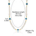 Angel Eyes Pendant Layered Necklace, Model: N2210-1 Triangular Pearl Eyes