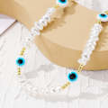 Angel Eyes Pendant Layered Necklace, Model: N2210-1 Triangular Pearl Eyes