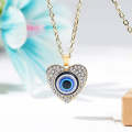 Angel Eyes Pendant Layered Necklace, Model: N2106-9 Love Hot Drill Blue Eyes