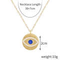 Angel Eyes Pendant Layered Necklace, Model: N2107-20 Blue Eyesad