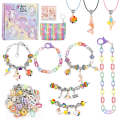 Crystal Beaded Bracelet Set Kids Necklace DIY Educational Toys(Colorful)