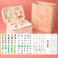 132pcs/sets  Color+Green Children DIY Beaded Bracelet Double Layer Jewelry Box Set