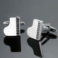 Brass Music Series Instrument Note Cufflinks, Color: Silver Piano