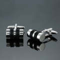 Men Brass Plated Shirt Cufflinks, Color: Cylindrical Rope
