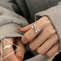 S925 Sterling Silver Vintage Ring Chain Jewelry, Color: J2657