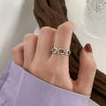 S925 Sterling Silver Vintage Ring Chain Jewelry, Color: J1710