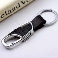 3pcs Men Car PU+Metal Keychain Waist Hanging Key Ring(2.3x9cm)