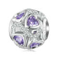 SCC2452 Sterling Silver S925 Love Infinity Heart Zircon Bracelet Beads