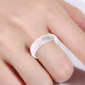SH100 5.7mm Wide Silicone Ring Glitter Couple Ring No.4(Transparent)