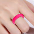 SH100 5.7mm Wide Silicone Ring Glitter Couple Ring No.4(Rose red)