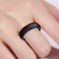 SH100 5.7mm Wide Silicone Ring Glitter Couple Ring No.5(Black Flash Red)