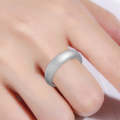 SH100 5.7mm Wide Silicone Ring Glitter Couple Ring No.6(silver)