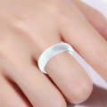 SH100 5.7mm Wide Silicone Ring Glitter Couple Ring No.8(Transparent flashing blue)