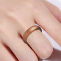 SH100 5.7mm Wide Silicone Ring Glitter Couple Ring No.8(copper)