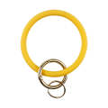 SiB005 Large Round Silicone Bracelet Keychain Outdoor Sports Silicone Bracelet(Yellow)