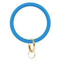SiB005 Large Round Silicone Bracelet Keychain Outdoor Sports Silicone Bracelet(Water Lake Blue)