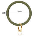 SiB005 Large Round Silicone Bracelet Keychain Outdoor Sports Silicone Bracelet(Army Green)