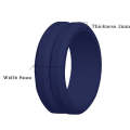 SiR053 V Shaped Grooved Edge Silicone Ring Outdoor Sports Couple Ring No.8(Light Gray)