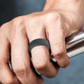 SIR062 8MM Wide Bevel Silicone Ring Sports Ring No.13(Dark Gray)