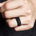 SiR013 8.7mm Curved Outdoor Sports Silicone Ring, Size: No.8(Black)