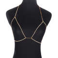 Sexy Sparkle Rhinestone Halter Necklace Bikini Beach Body Chain(Gold SKU2560)