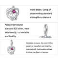 S925 Sterling Silver Mother and Child Hug Love Pendant DIY Bracelet Heart Shaped Accessories
