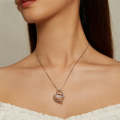 S925 Sterling Silver Platinum Plated Heart Necklace