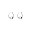 925 Silver Needle Retro Earrings Geometric Twist Temperament Earrings(Silver)