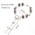 10MM Glass Pearl Beaded Bracelet with Torus, Color: Coffee Color