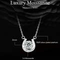 S925 Sterling Silver Sparkling Horseshoe Moissanite Pendant Necklace(MSN028)