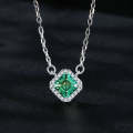 S925 Sterling Silver Moissanite Necklace Platinum Plated Jewelry Pendant(MSN030)