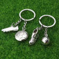 2 PCS Creative Football Gift Pendant Metal Football Shoe Keychain, Style:Athletes