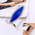 Metal Bangles Women Trendy Resin Mosaic Crystal Bracelet Smooth Wide Opening Adjustable Bangle(Si...