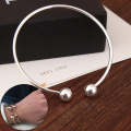 Buy Copper Great Ball Alloy Opening Bangle For Woman(silver)