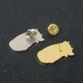 Hugging Cats Brooches Oil-Dripping Brooch Ornaments(Gold)